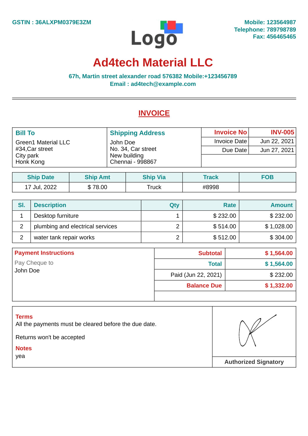 InvoiceTemple