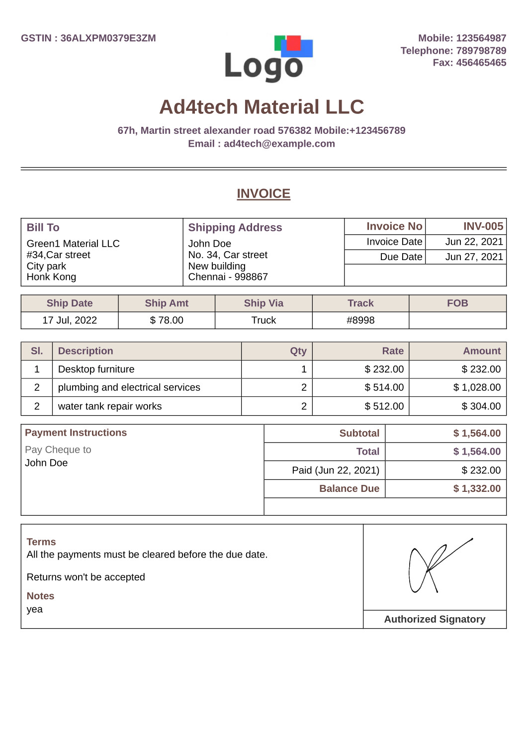 InvoiceTemple